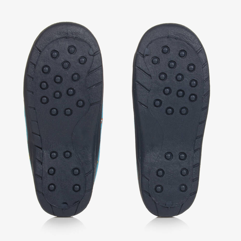Playshoes-Blue Construction Slippers | Childrensalon Outlet