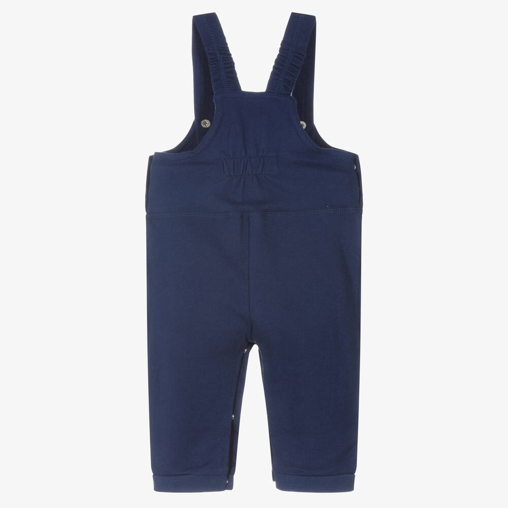 Playshoes-Blue Cotton Baby Dungarees | Childrensalon Outlet