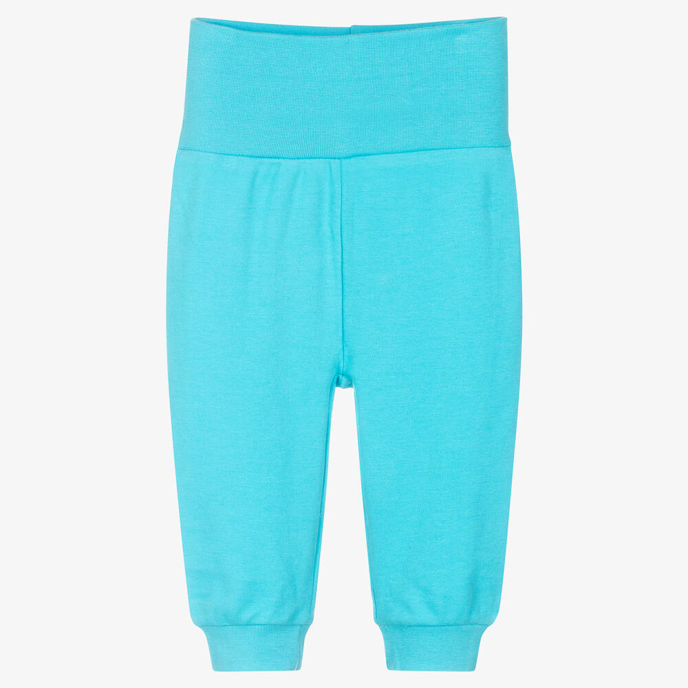 Playshoes-Blue Cotton Jersey Trousers | Childrensalon Outlet
