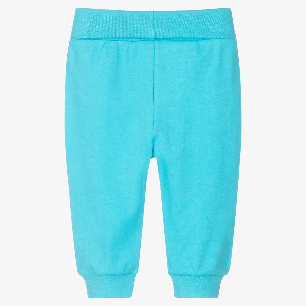 Playshoes-Blue Cotton Jersey Trousers | Childrensalon Outlet