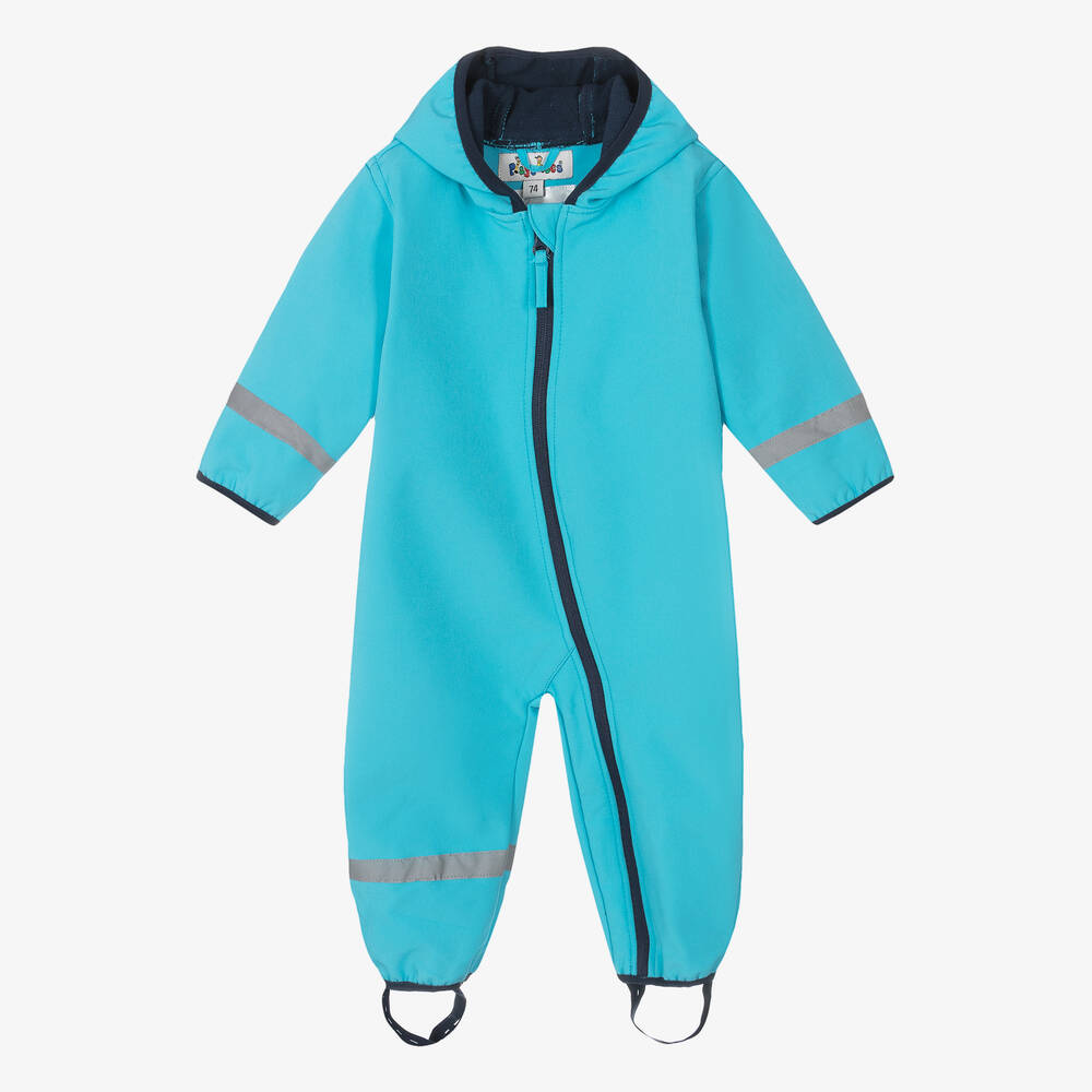 Playshoes - Blauer Regenanzug mit Fleecefutter | Childrensalon