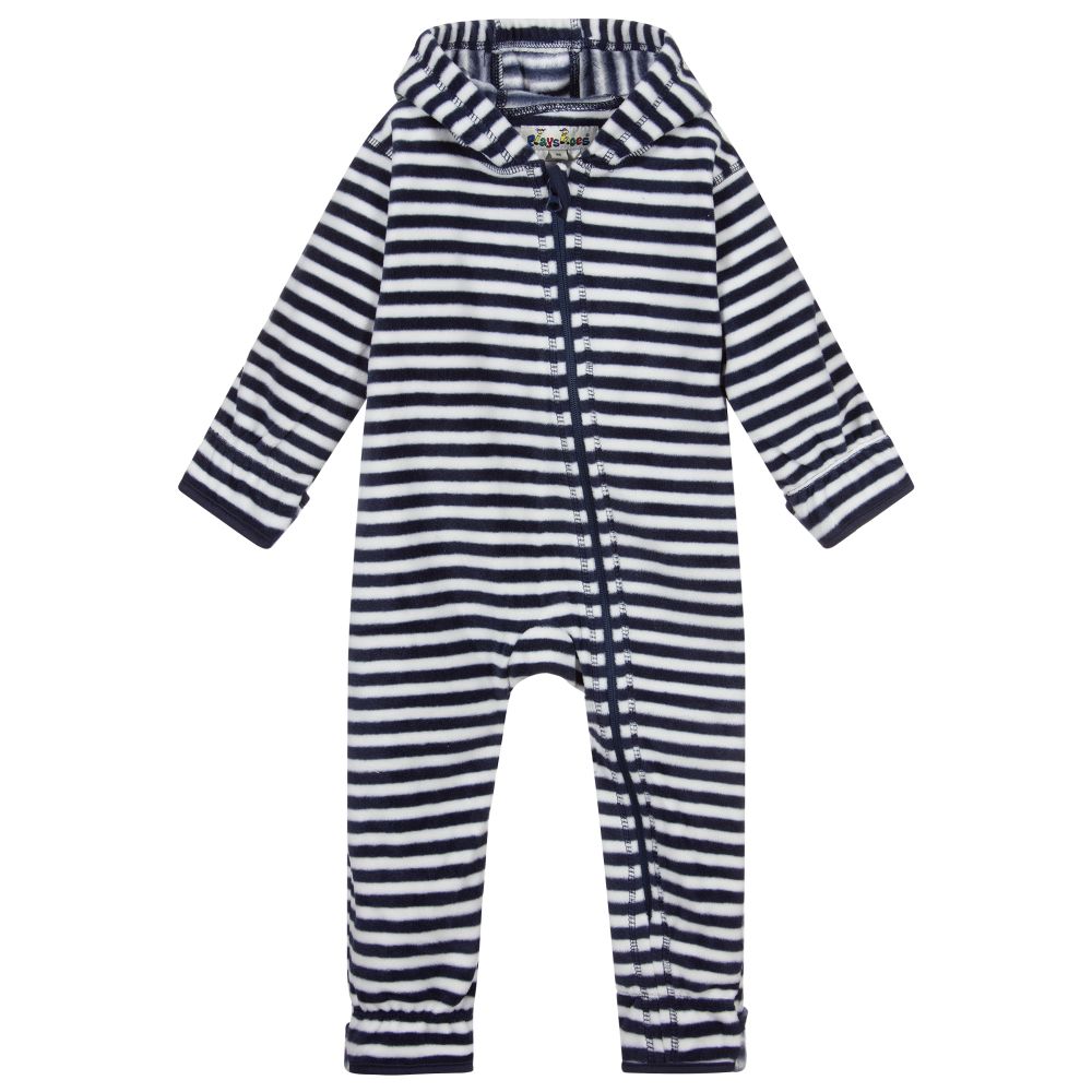 Playshoes-Blue Fleece Pram Suit | Childrensalon Outlet