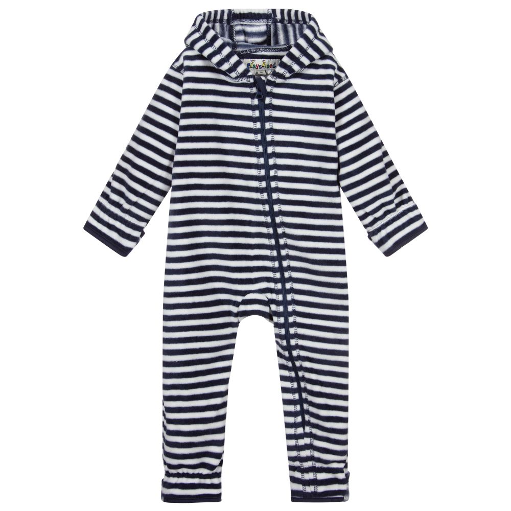 Playshoes - Blue Fleece Pram Suit | Childrensalon