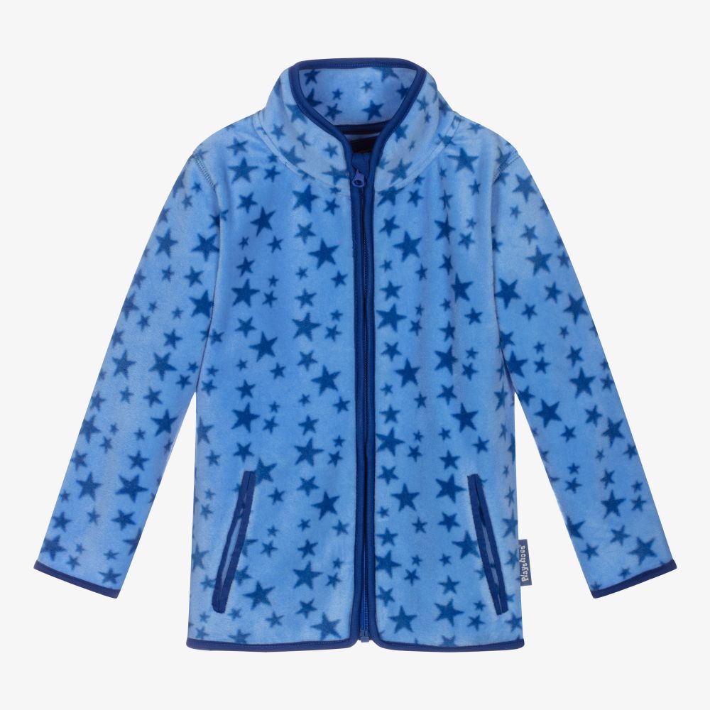 Playshoes - Blaues Fleece-Oberteil mit Reißverschluss | Childrensalon