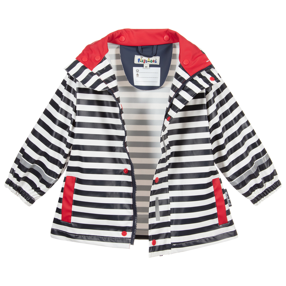 Striped raincoat top