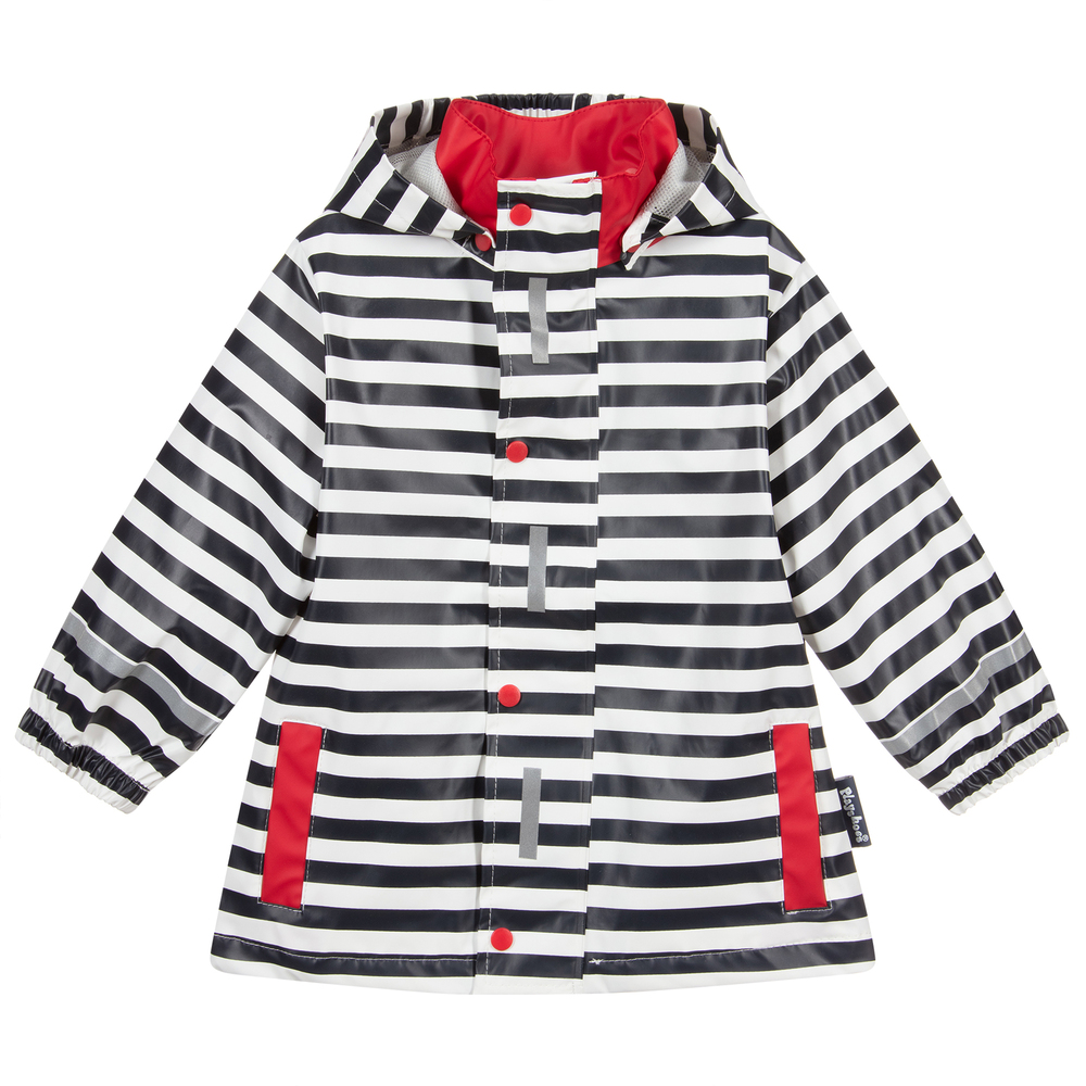 Playshoes - Blue & White Stripe Raincoat | Childrensalon