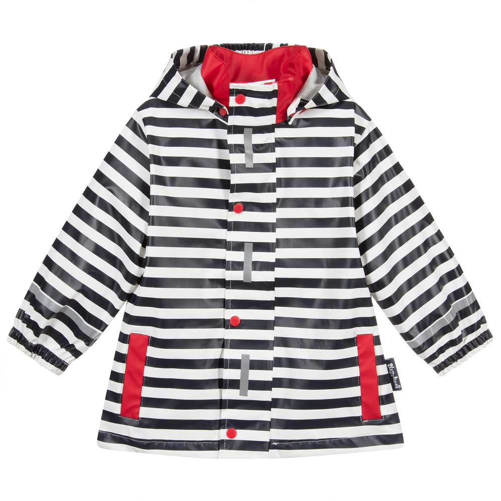 Playshoes - Imperméable rayé bleu et blanc | Childrensalon