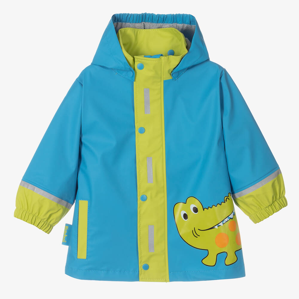 Playshoes-Boys Aqua Crocodile Rain Jacket | Childrensalon Outlet