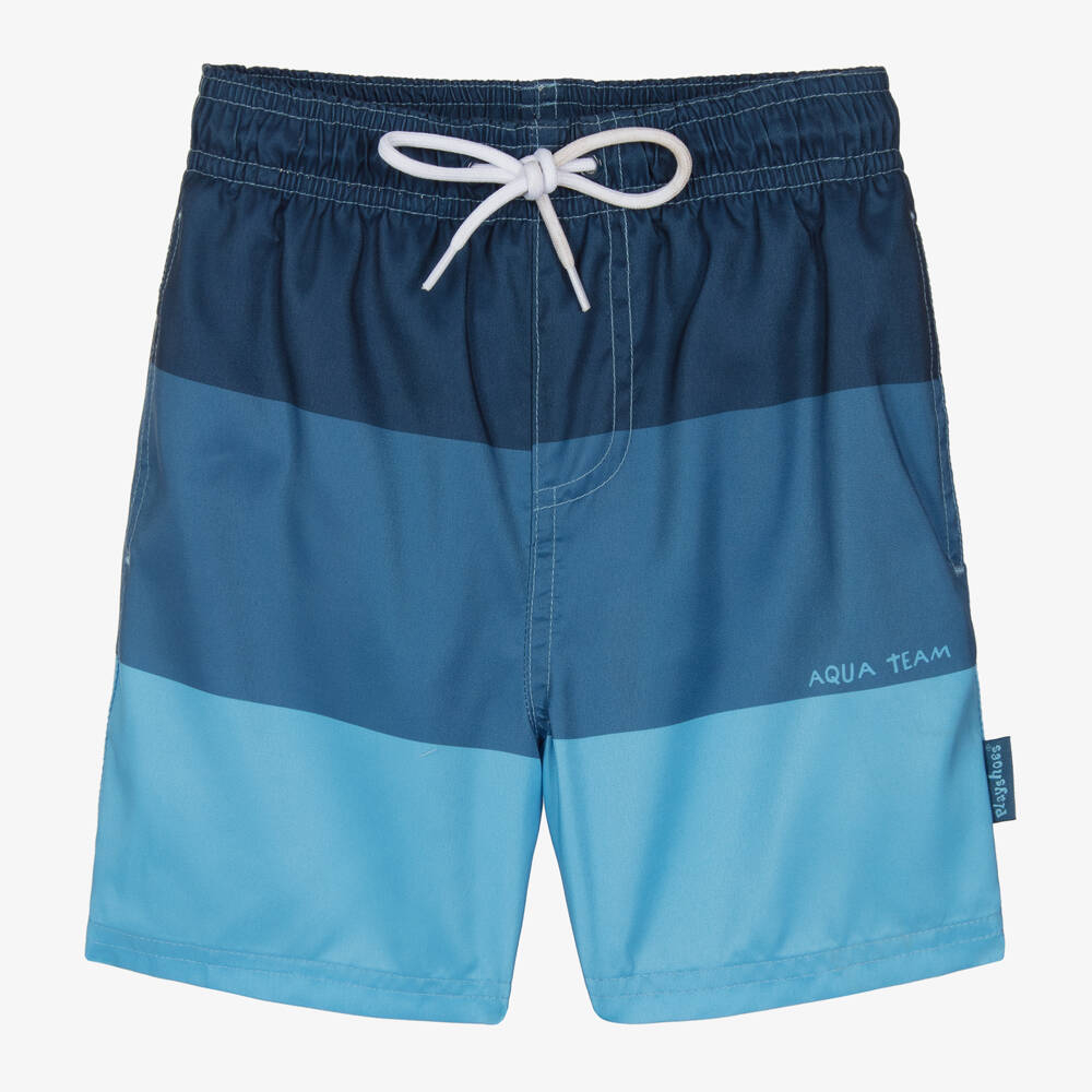 Playshoes-Boys Aqua Stripe Swim Shorts | Childrensalon Outlet