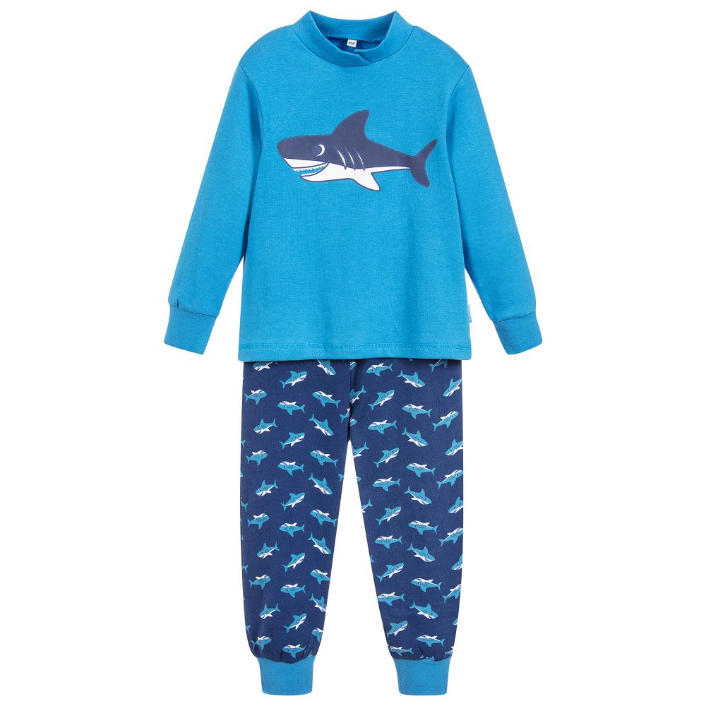 Playshoes - Boys Blue Cotton Pyjamas | Childrensalon
