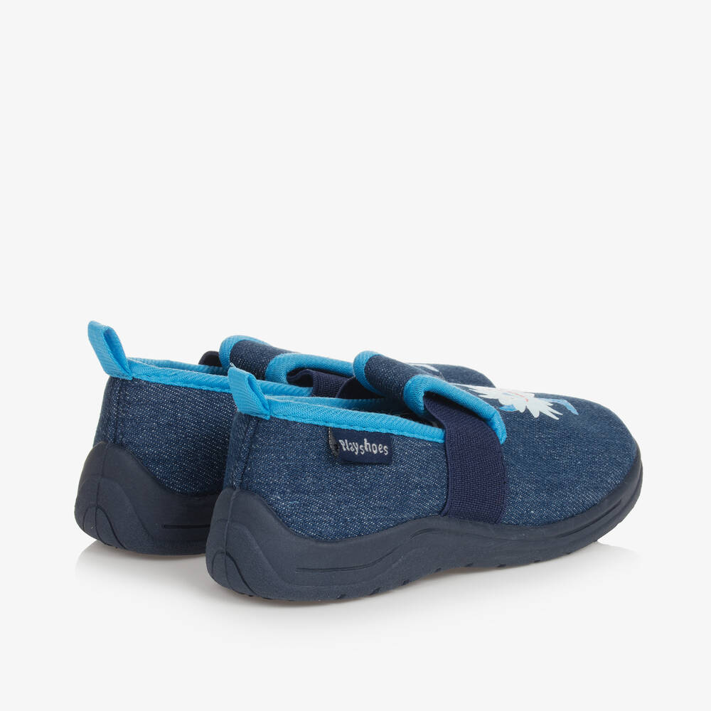Playshoes-Boys Blue Monster Slipper | Childrensalon Outlet
