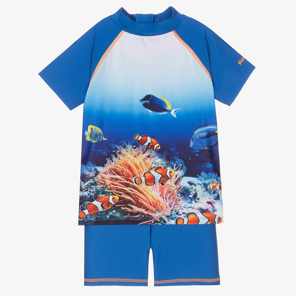 Playshoes-Boys Blue Swim Shorts Set (UPF50+) | Childrensalon Outlet