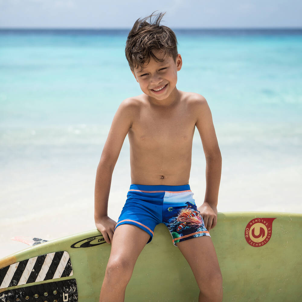 Playshoes Boys Blue Swim Shorts UPF 50 Childrensalon Outlet