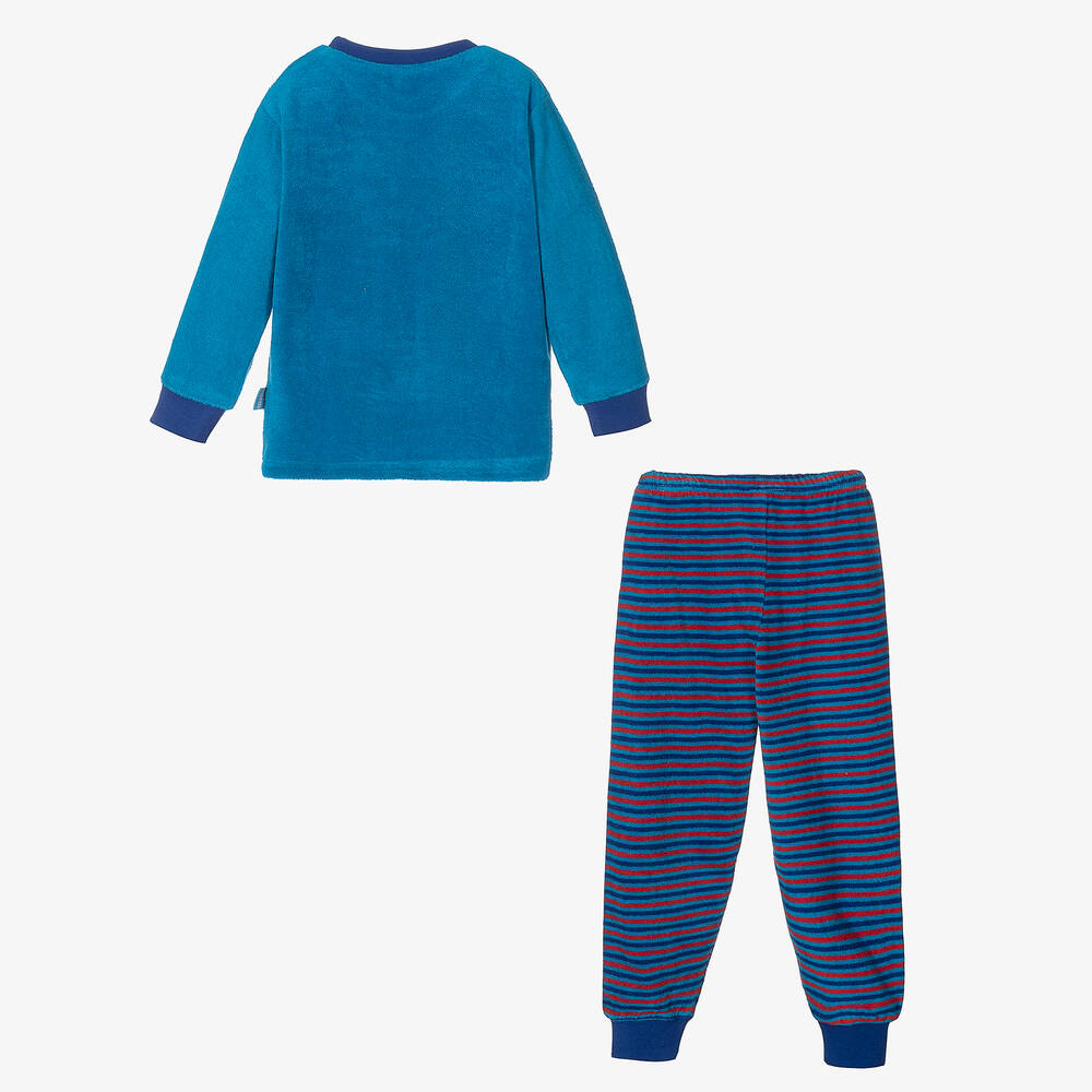 Playshoes Boys Blue Towelling Pyjamas Childrensalon Outlet