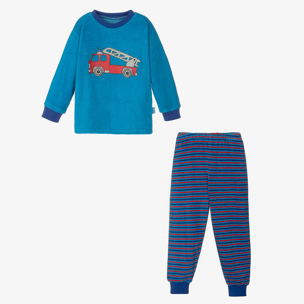 Playshoes-Синяя махровая пижама для мальчиков | Childrensalon Outlet