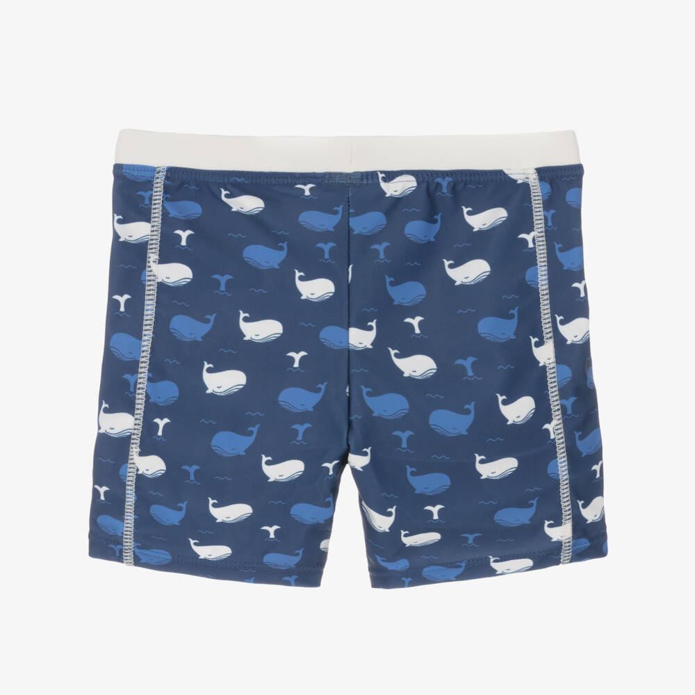 Playshoes-Boys Blue Whale Swim Shorts | Childrensalon Outlet