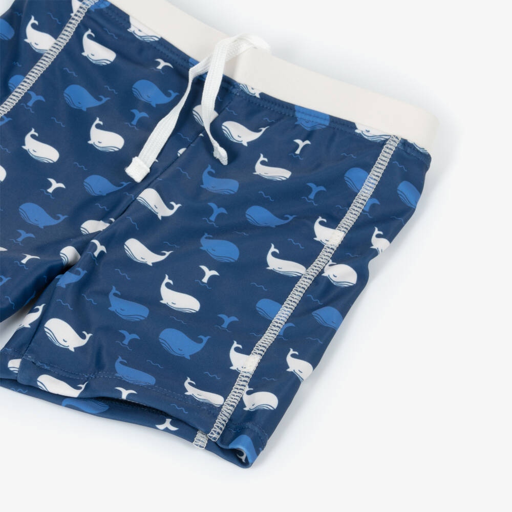 Playshoes-Boys Blue Whale Swim Shorts | Childrensalon Outlet