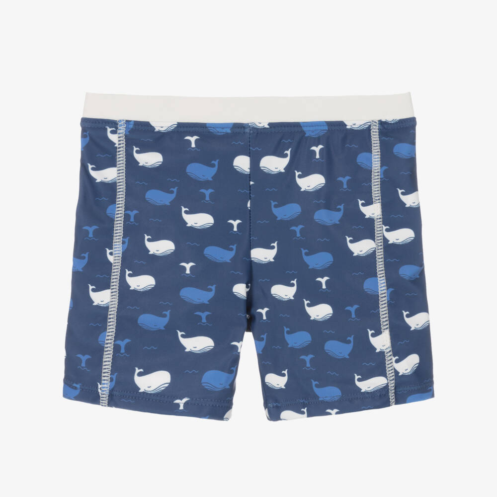 Playshoes-Boys Blue Whale Swim Shorts | Childrensalon Outlet