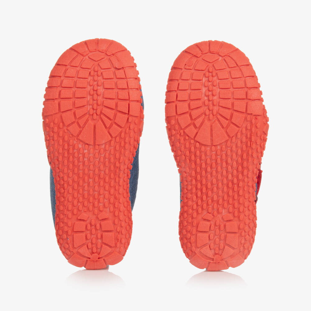 Playshoes-Boys' Denim Fire Truck Slippers | Childrensalon Outlet