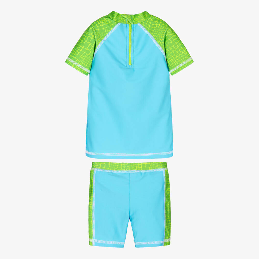 Playshoes-Зелено-голубой топ с шортами для мальчиков (UPF50+) | Childrensalon Outlet