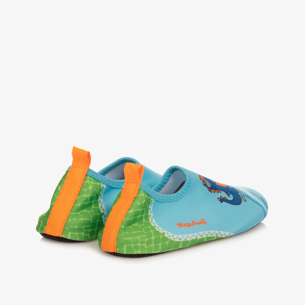Playshoes-Голубые акватапочки с динозаврами | Childrensalon Outlet