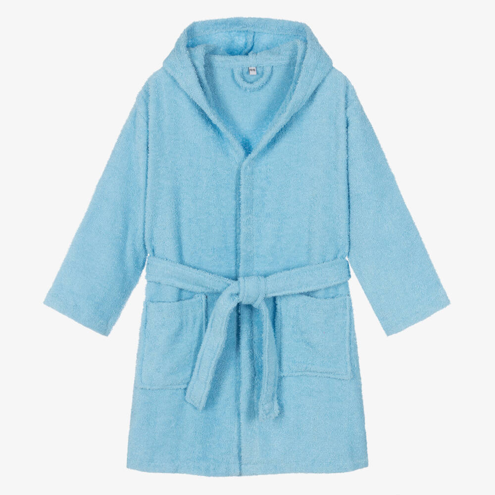 Playshoes-Boys Marine Blue Cotton Robe | Childrensalon Outlet