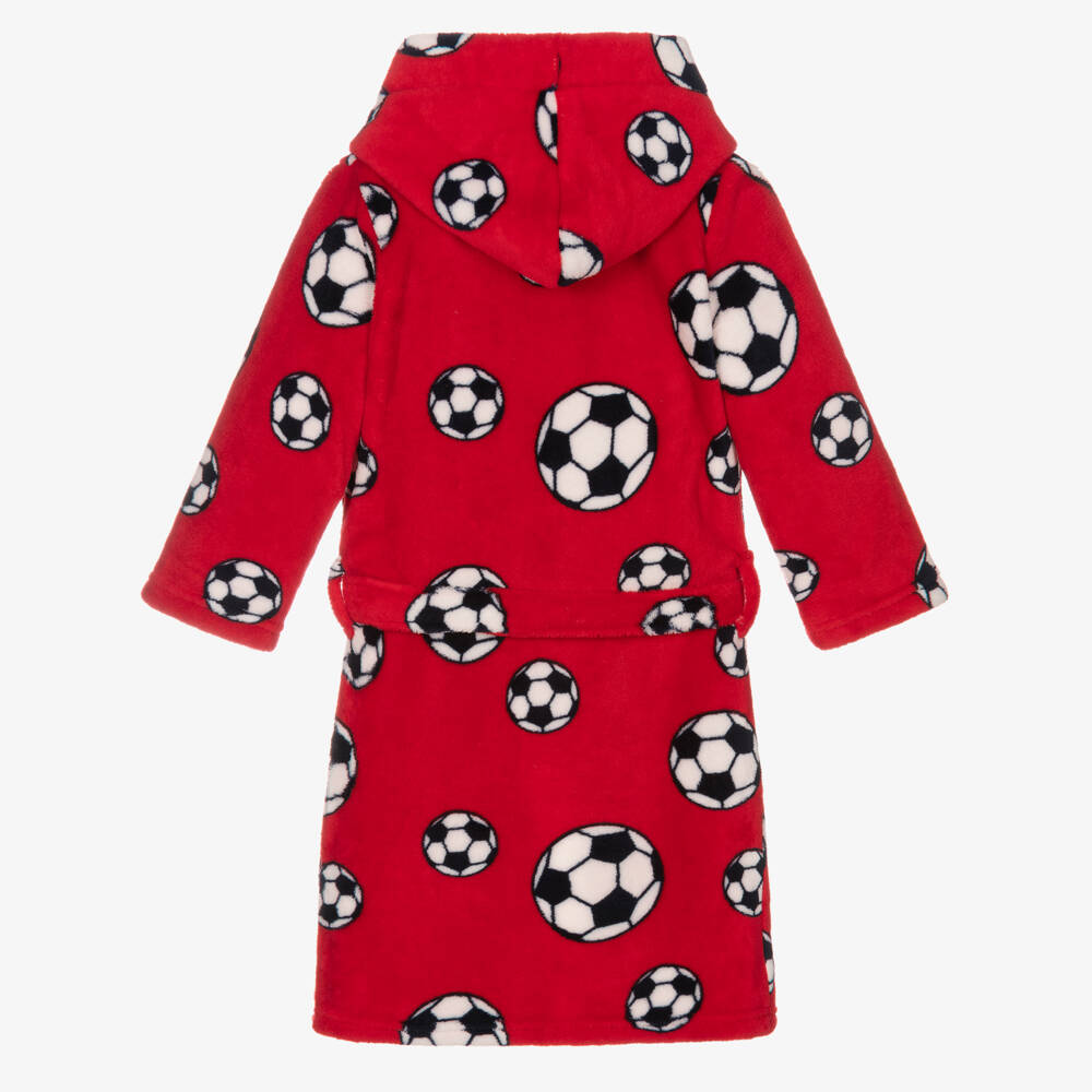 Playshoes-Красный флисовый халат с мячиками | Childrensalon Outlet