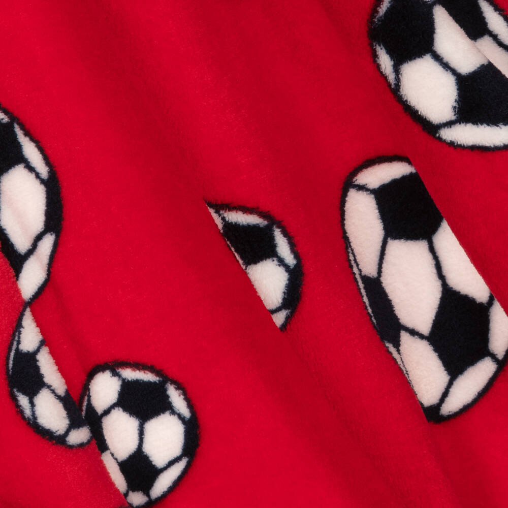 Playshoes-Красный флисовый халат с мячиками | Childrensalon Outlet