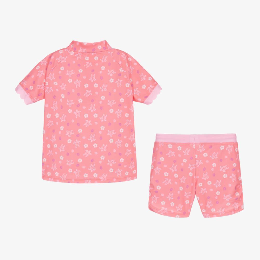 Playshoes-Girls Coral Floral UV Swimwear | Childrensalon Outlet