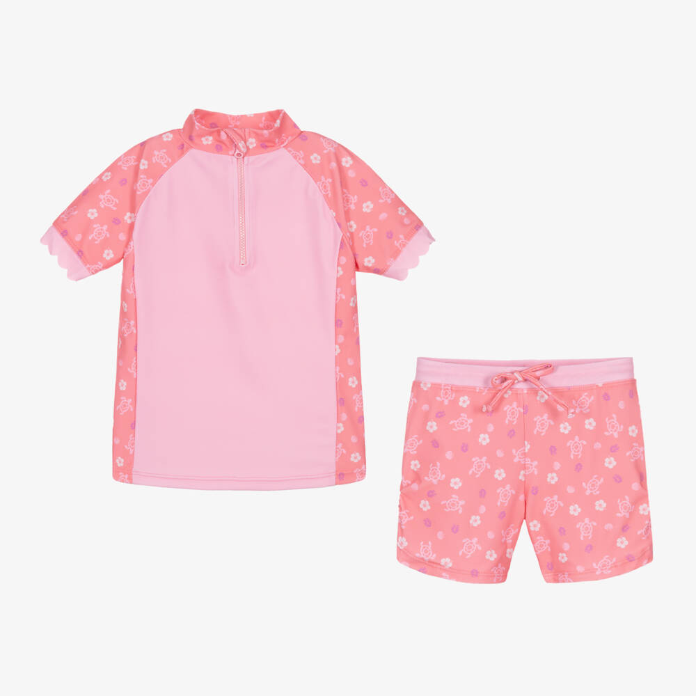 Playshoes-Girls Coral Floral UV Swimwear | Childrensalon Outlet