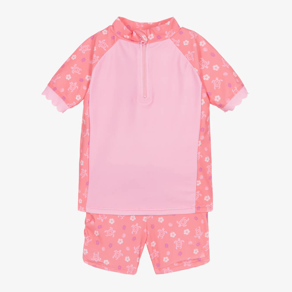 Playshoes-Girls Coral Floral UV Swimwear | Childrensalon Outlet