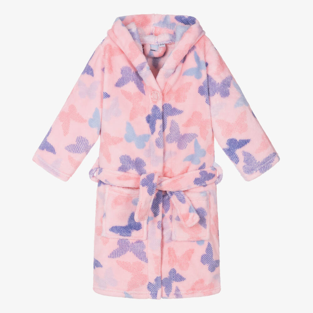 Playshoes-Girls Cosy Pink Butterfly Robe | Childrensalon Outlet