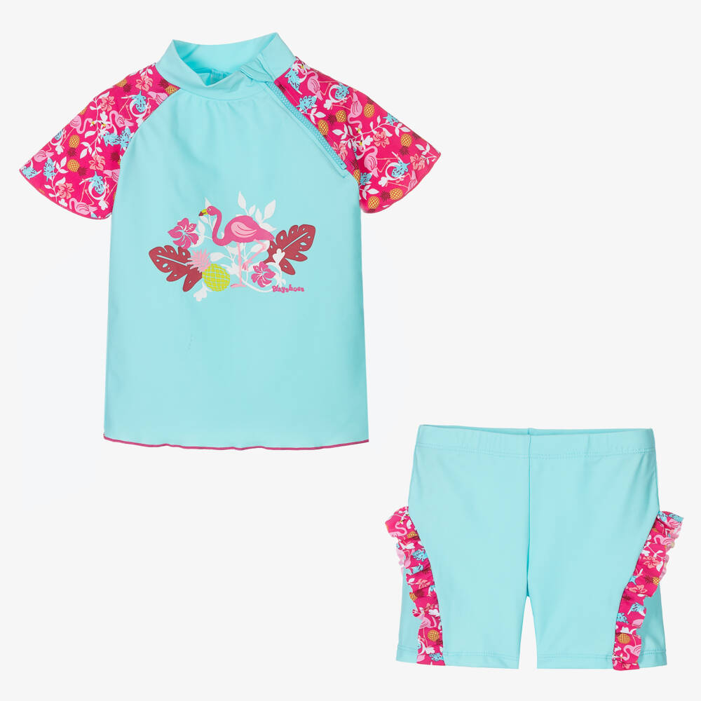 Playshoes-Girls Flamingo Print Swim Set | Childrensalon Outlet