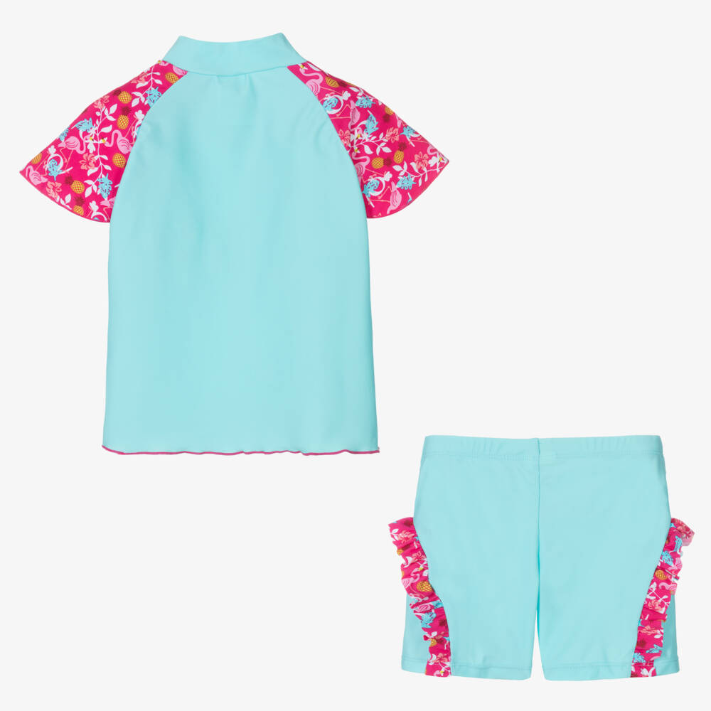 Playshoes-Girls Flamingo Print Swim Set | Childrensalon Outlet