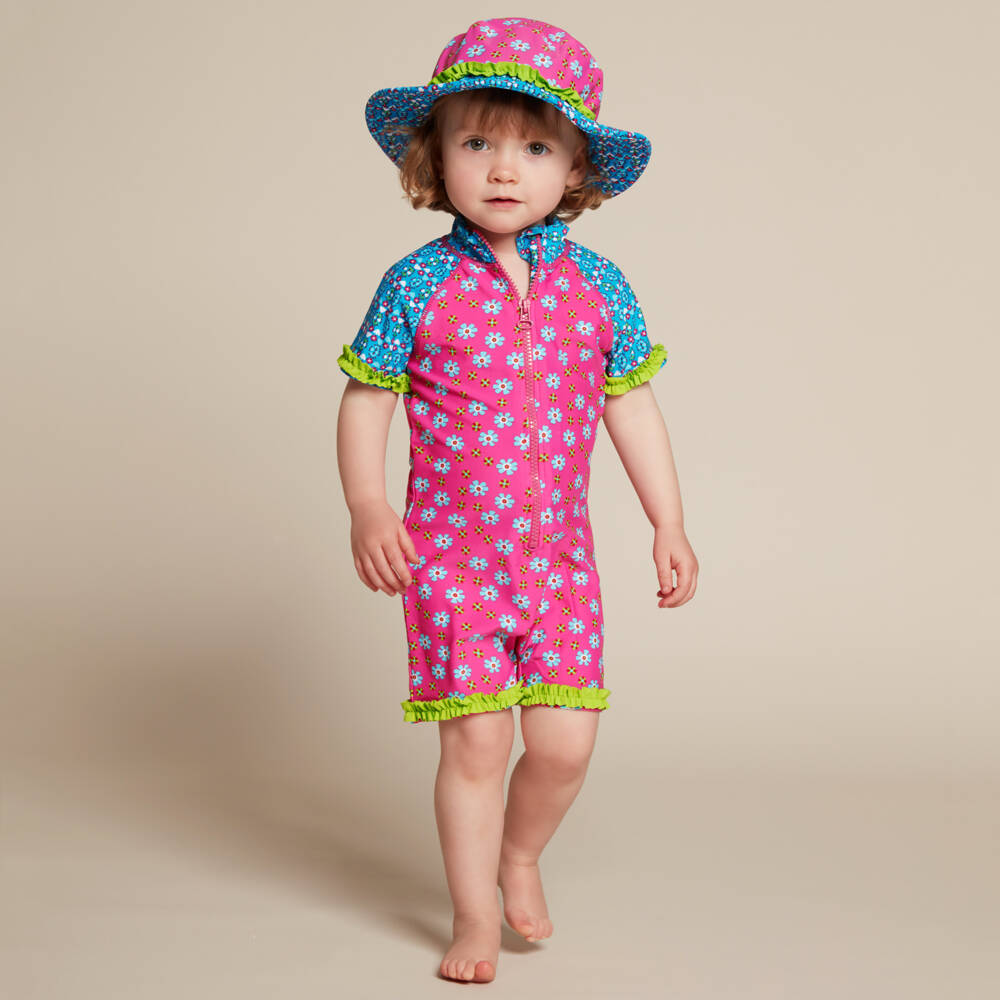 بلاي شوز-أوفرول واقي من الشمس  لون زهري (+ UPF 50) | Childrensalon Outlet