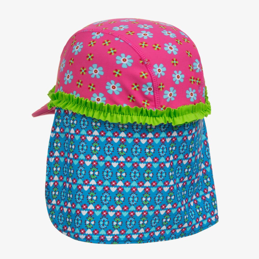 Playshoes-Girls Floral Sun Protection Hat | Childrensalon Outlet