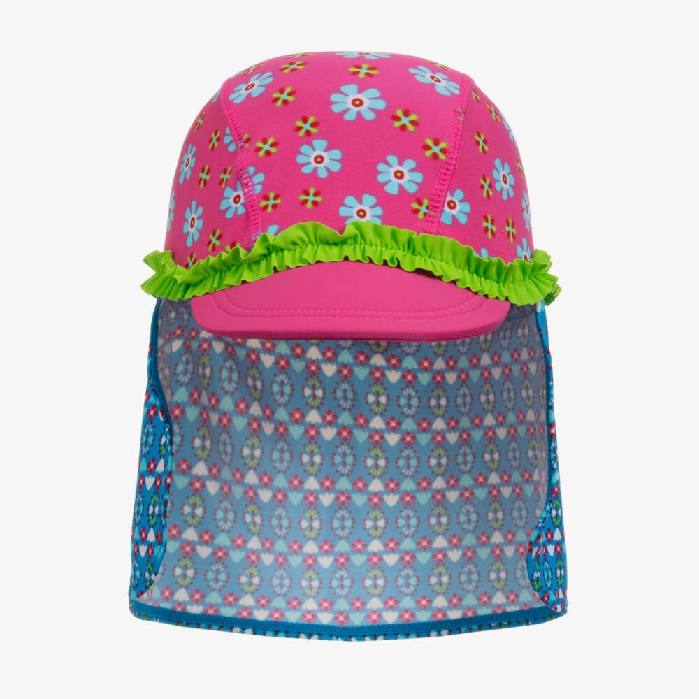 Playshoes-Girls Floral Sun Protection Hat | Childrensalon Outlet