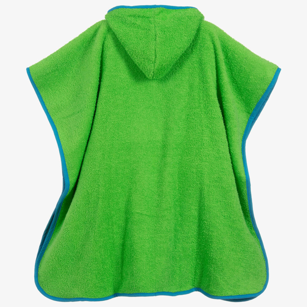 Playshoes-Girls Green Hooded Towel Poncho | Childrensalon Outlet