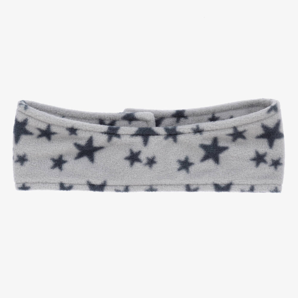 Playshoes-Girls Grey Star Fleece Headband | Childrensalon Outlet
