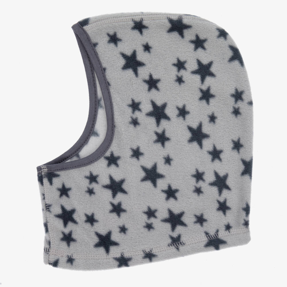 Playshoes-Girls Grey Star Fleece Hood | Childrensalon Outlet