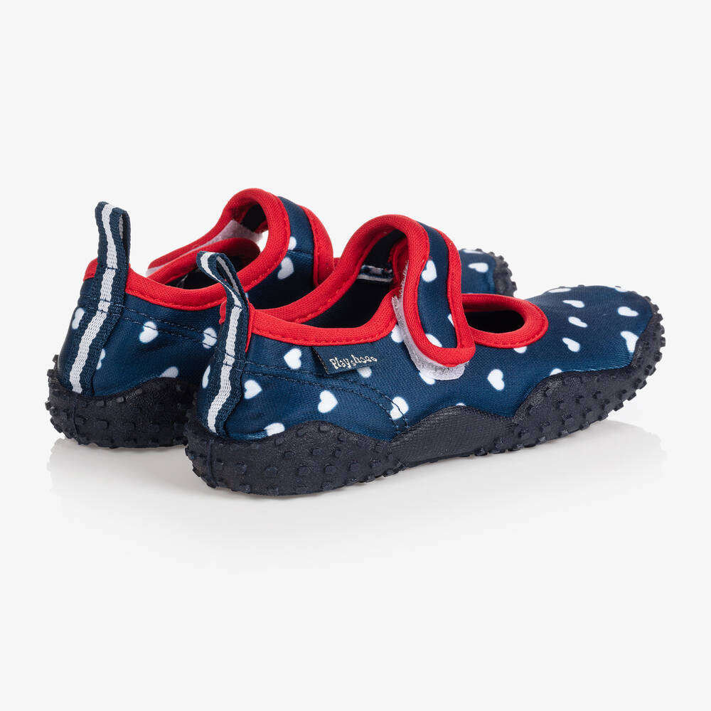 Playshoes Girls Navy Blue Aqua Shoes Childrensalon Outlet
