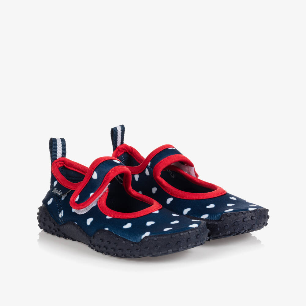 Playshoes-Girls Navy Blue Aqua Shoes | Childrensalon Outlet