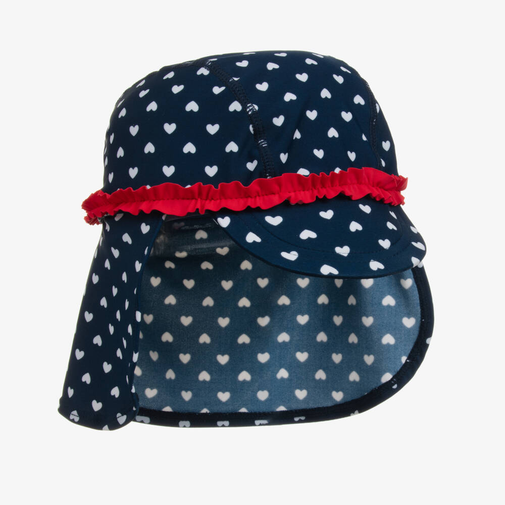 Playshoes-Girls Navy Sun Shielding Hat | Childrensalon Outlet