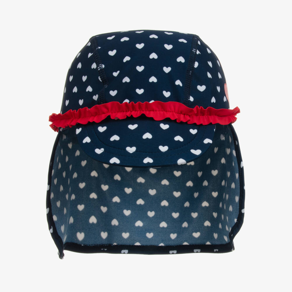 Playshoes-Girls Navy Sun Shielding Hat | Childrensalon Outlet