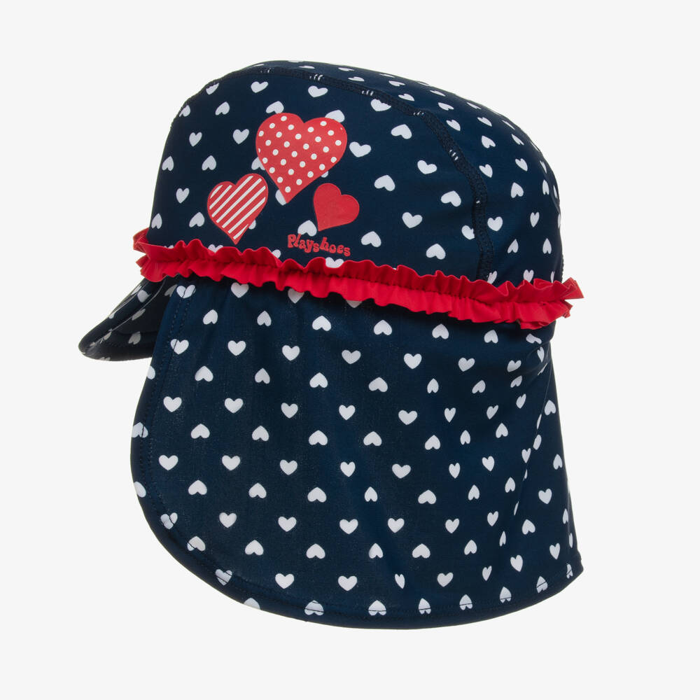 Playshoes-Girls Navy Sun Shielding Hat | Childrensalon Outlet