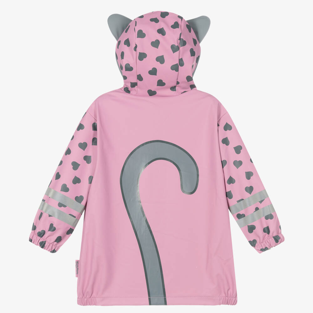 Playshoes-Girls Pink & Heart Raincoat | Childrensalon Outlet