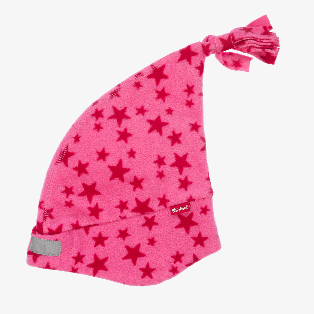 بلاي شوز-Girls Pink Star Fleece Hat | Childrensalon Outlet