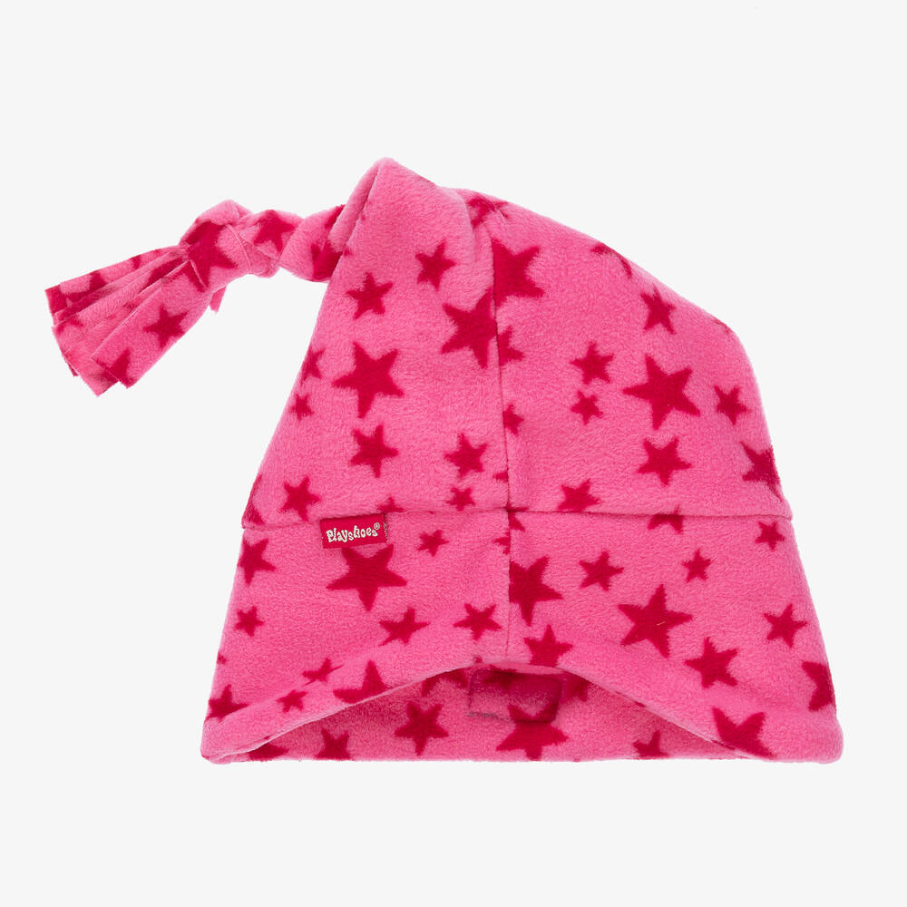 بلاي شوز-Girls Pink Star Fleece Hat | Childrensalon Outlet