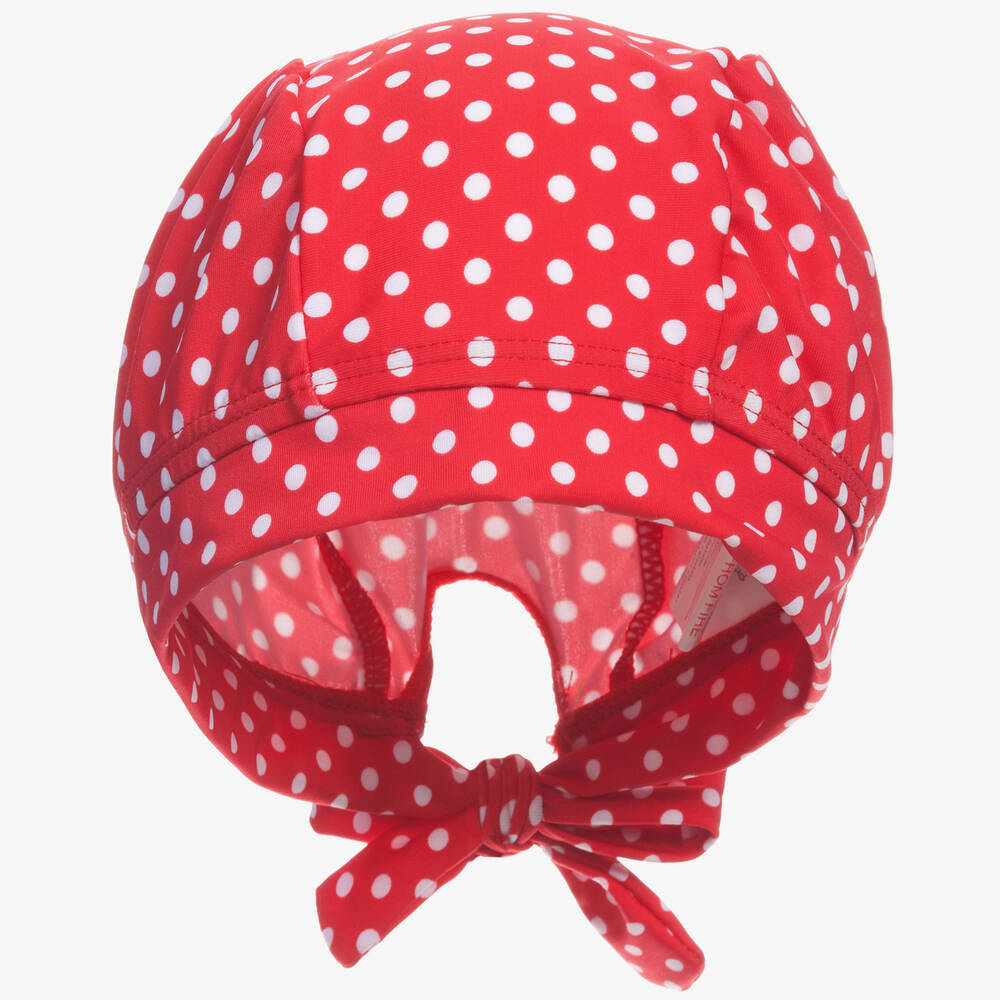 Playshoes-Girls Red Polka Dot Swim Hat (UPF50+) | Childrensalon Outlet