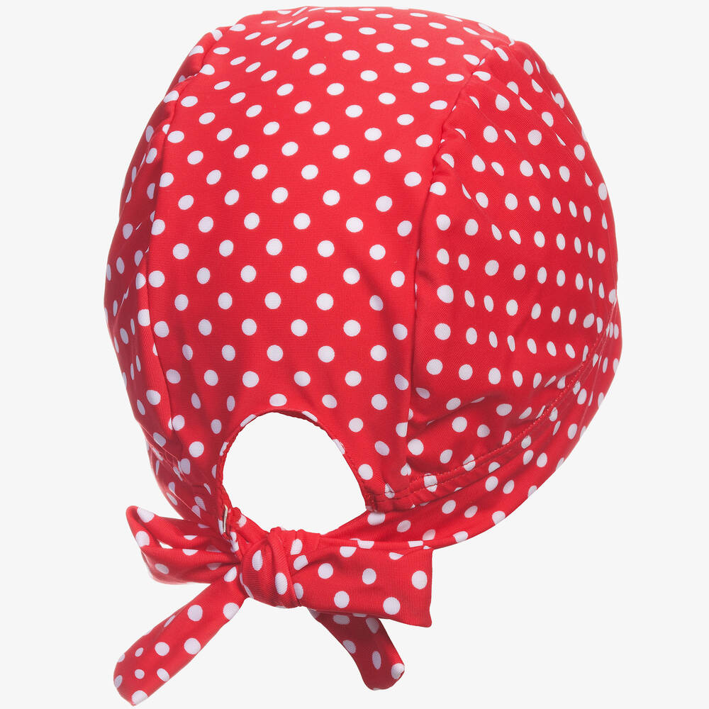 Playshoes-Girls Red Polka Dot Swim Hat (UPF50+) | Childrensalon Outlet